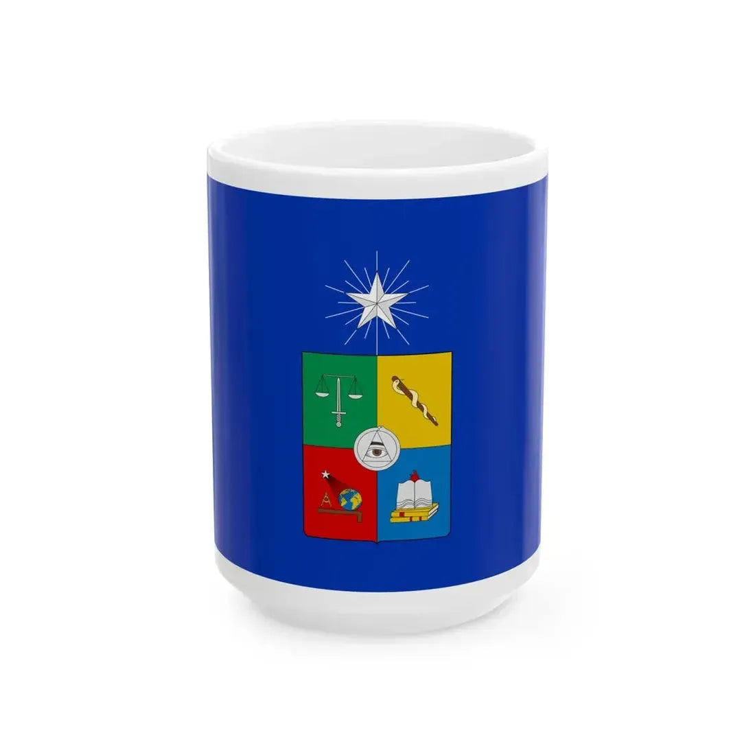 Flag of the University of Chile (Chile) White Coffee Mug 15oz - Go Mug Yourself