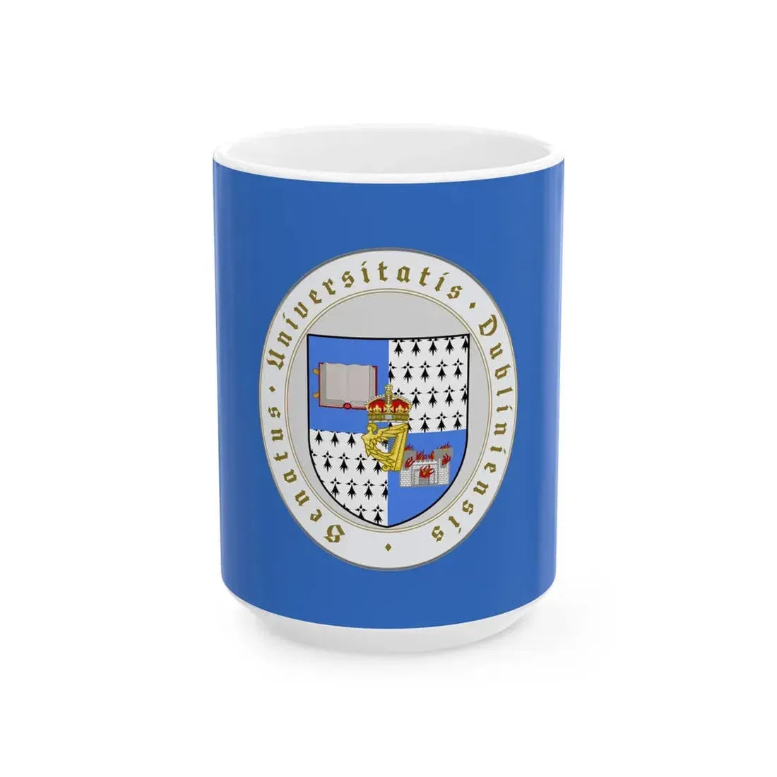 Flag of the University of Dublin (Ireland) White Coffee Mug 15oz - Go Mug Yourself