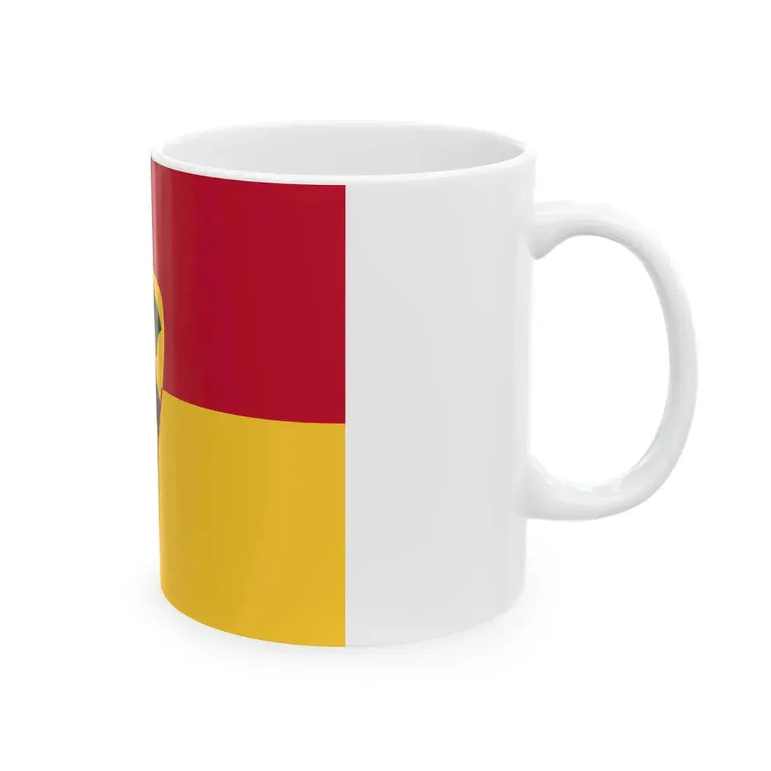 Flag of the U.S. Army 1st Cavalry Division (United States) White Coffee Mug - Go Mug Yourself