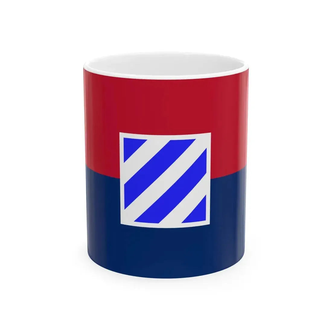 Flag of the U.S. Army 3rd Infantry Division (United States) White Coffee Mug 11oz - Go Mug Yourself