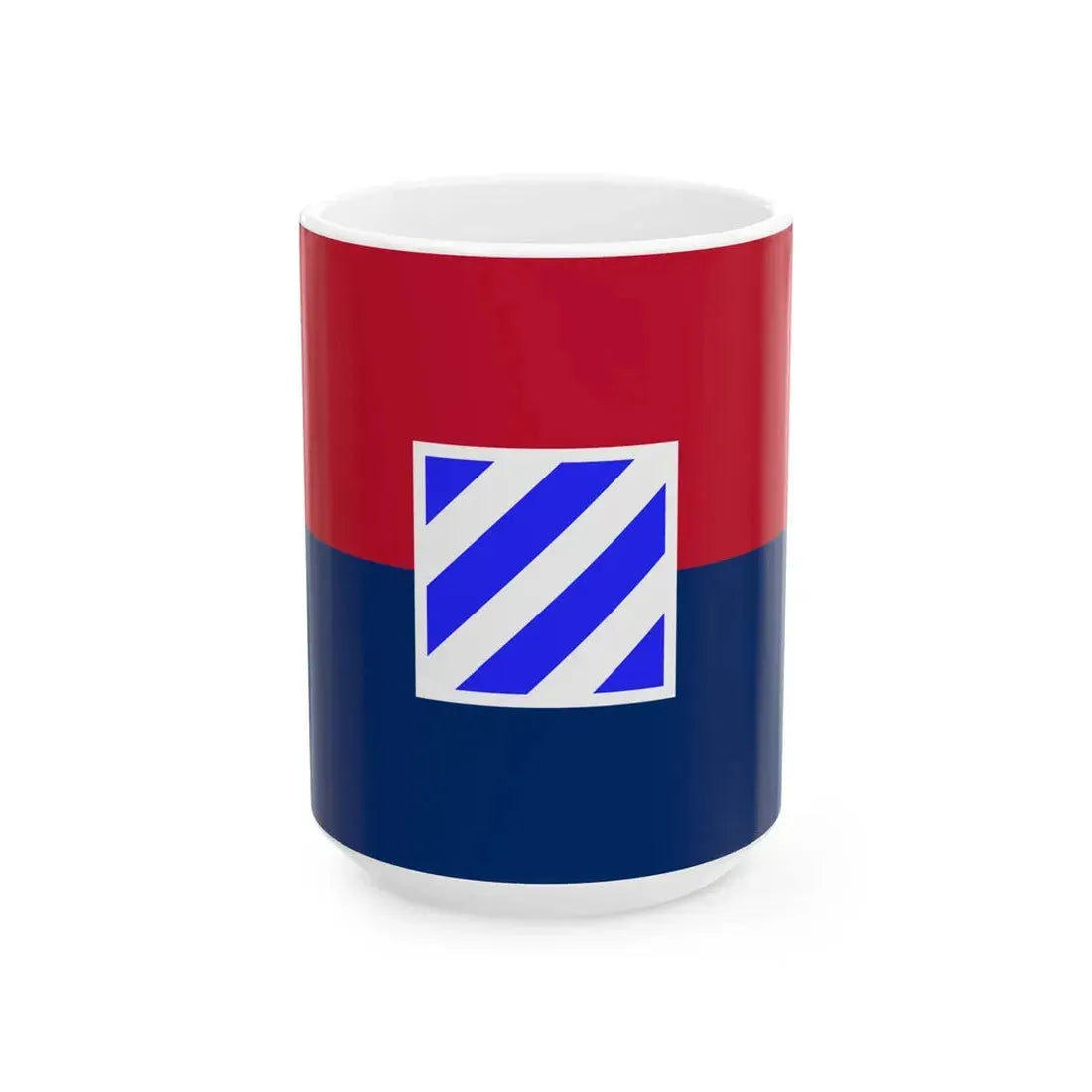 Flag of the U.S. Army 3rd Infantry Division (United States) White Coffee Mug 15oz - Go Mug Yourself