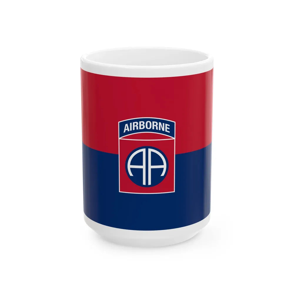 Flag of the U.S. Army 82nd Airborne Division (United States) White Coffee Mug 15oz - Go Mug Yourself