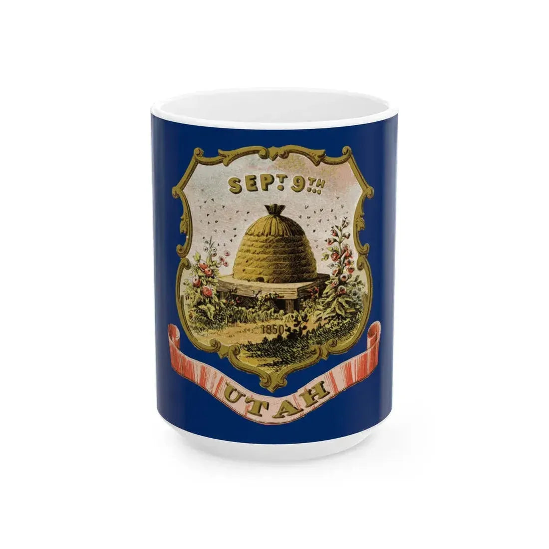 Flag of the Utah Territory (United States) White Coffee Mug 15oz - Go Mug Yourself