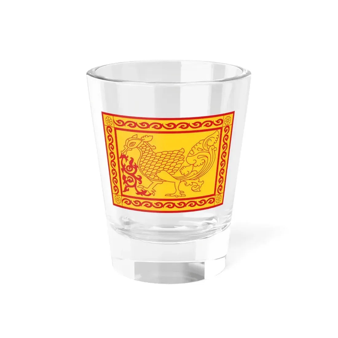 Flag of the Uva Province Sri Lanka (Sri Lanka) Shot Glass 1.5oz 1.5oz - Go Mug Yourself