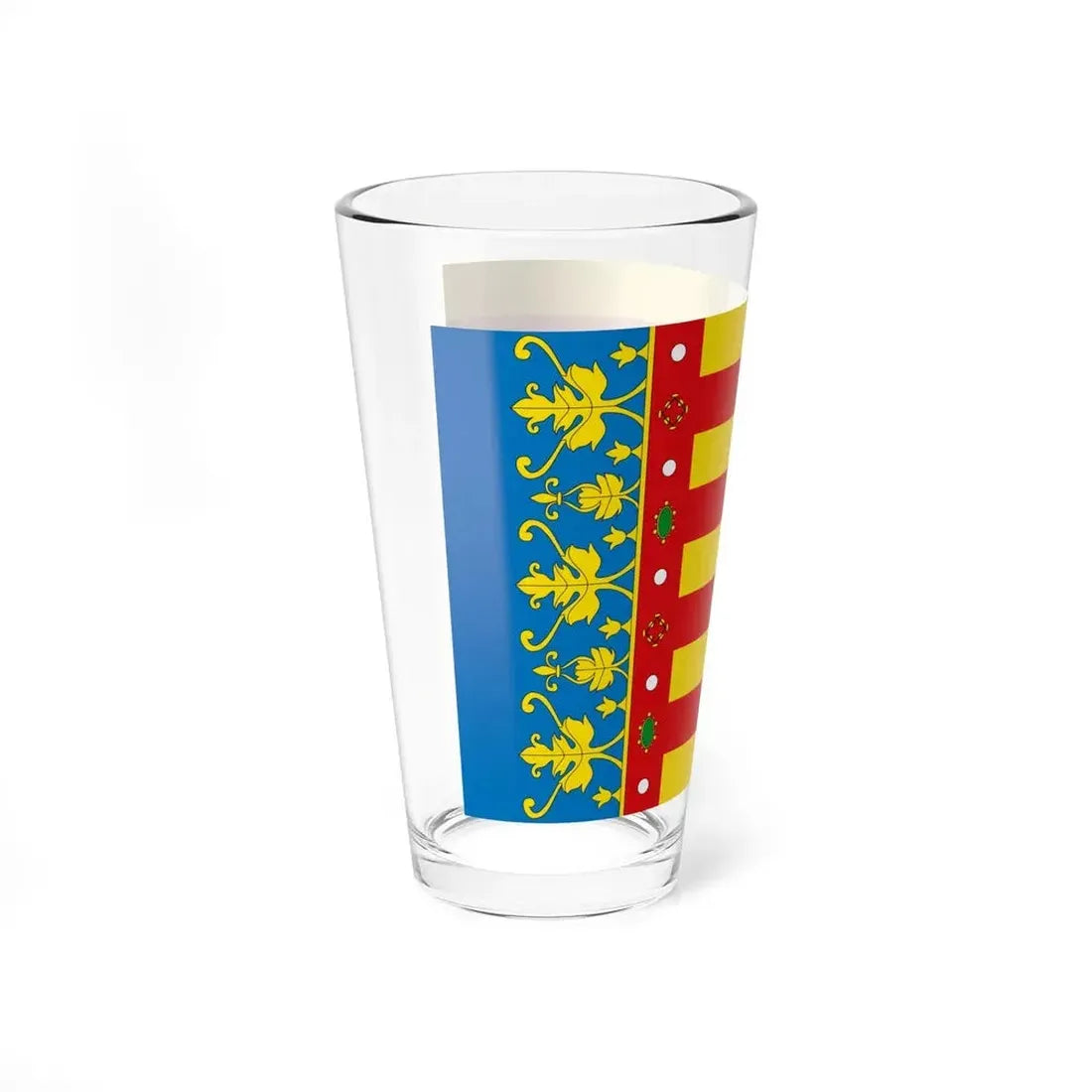 Flag of the Valencia Spain - Pint Glass 16oz - Go Mug Yourself