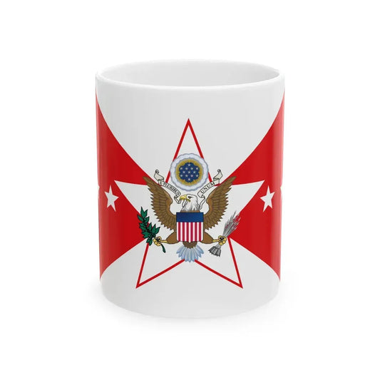 Flag of the Vice Chief of Staff of the United States Army (United States) White Coffee Mug 11oz - Go Mug Yourself