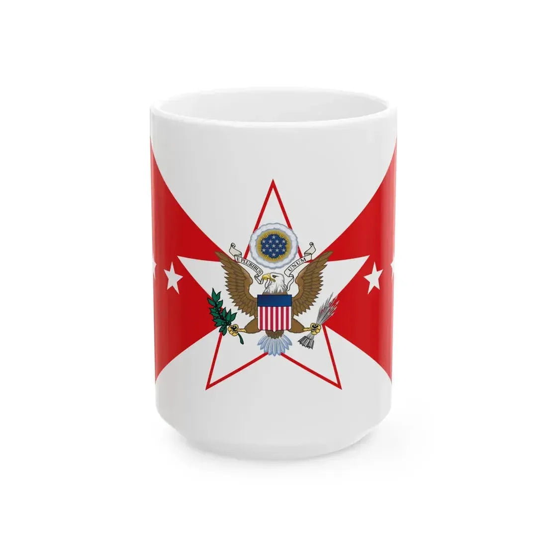 Flag of the Vice Chief of Staff of the United States Army (United States) White Coffee Mug 15oz - Go Mug Yourself