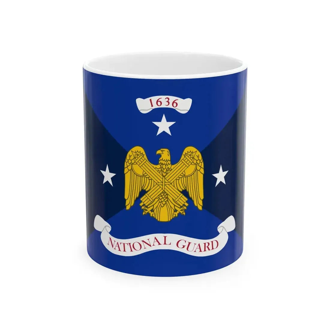 Flag of the Vice Chief of the National Guard Bureau (United States) White Coffee Mug 11oz - Go Mug Yourself