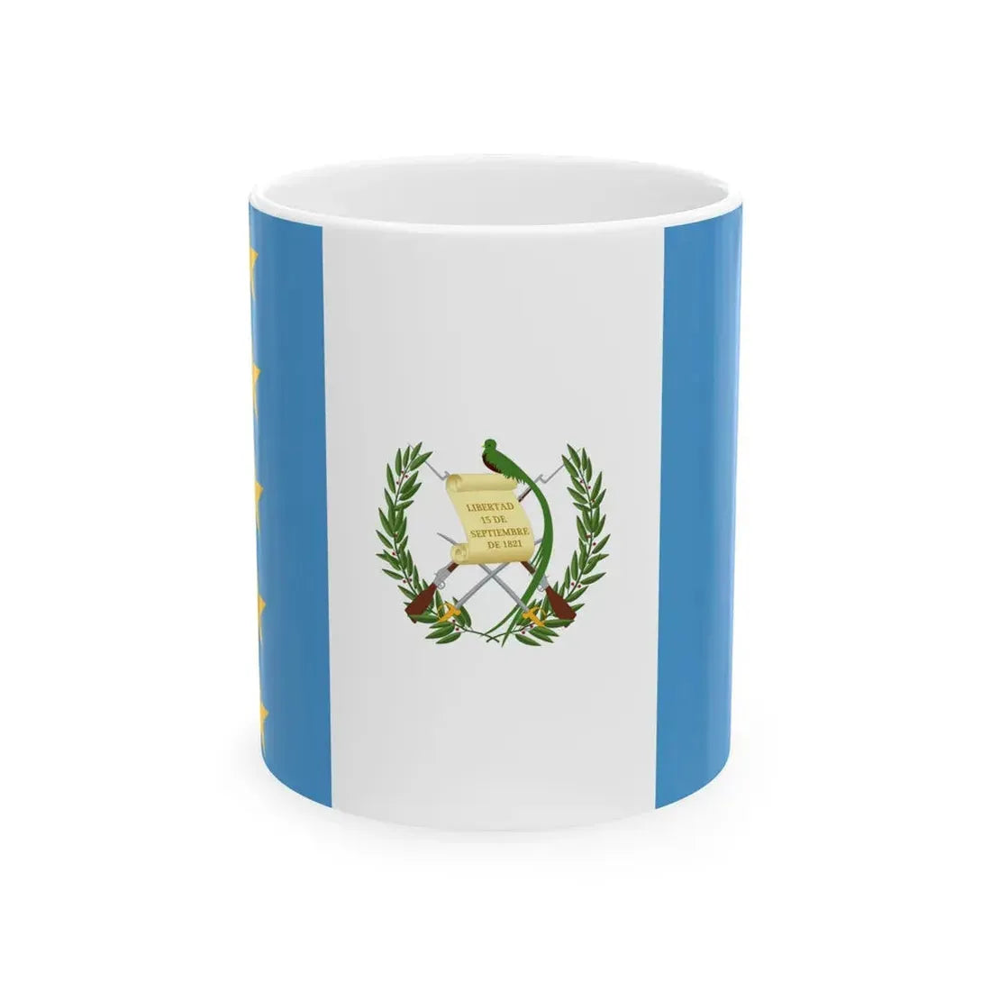 Flag of the Vice-President of Guatemala (Guatemala) White Coffee Mug 11oz - Go Mug Yourself