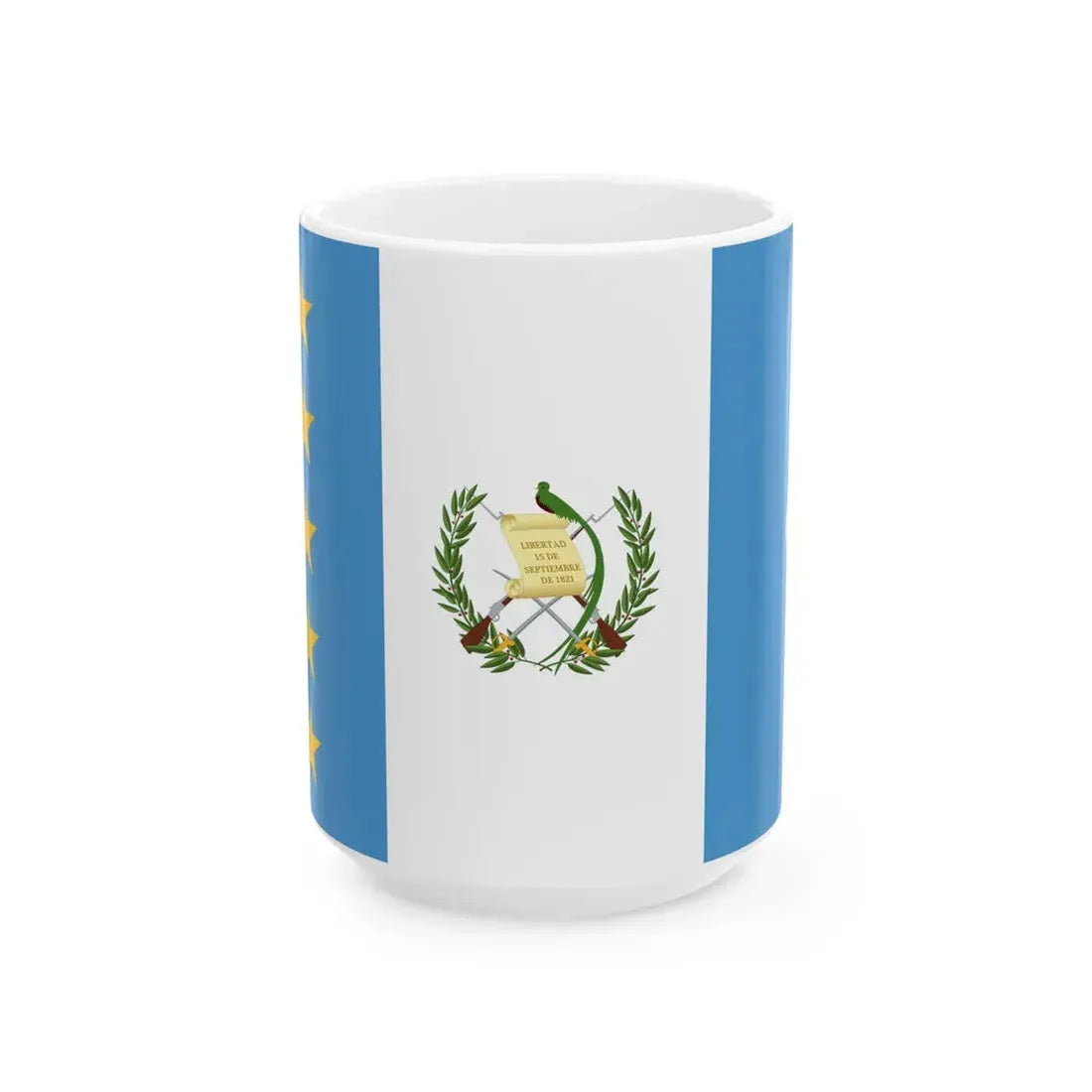 Flag of the Vice-President of Guatemala (Guatemala) White Coffee Mug 15oz - Go Mug Yourself