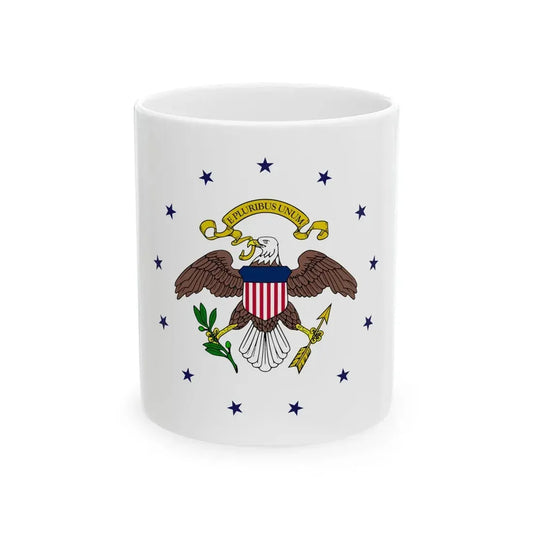 Flag of the Vice President of the United States 1948-1975 (United States) White Coffee Mug 11oz - Go Mug Yourself
