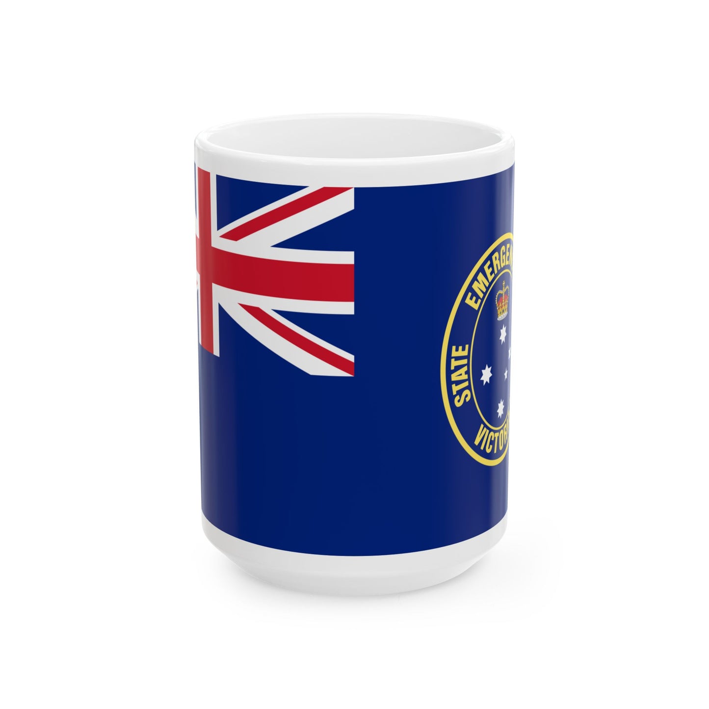 Flag of the Victoria SES (Australia) White Coffee Mug-15oz-Go Mug Yourself