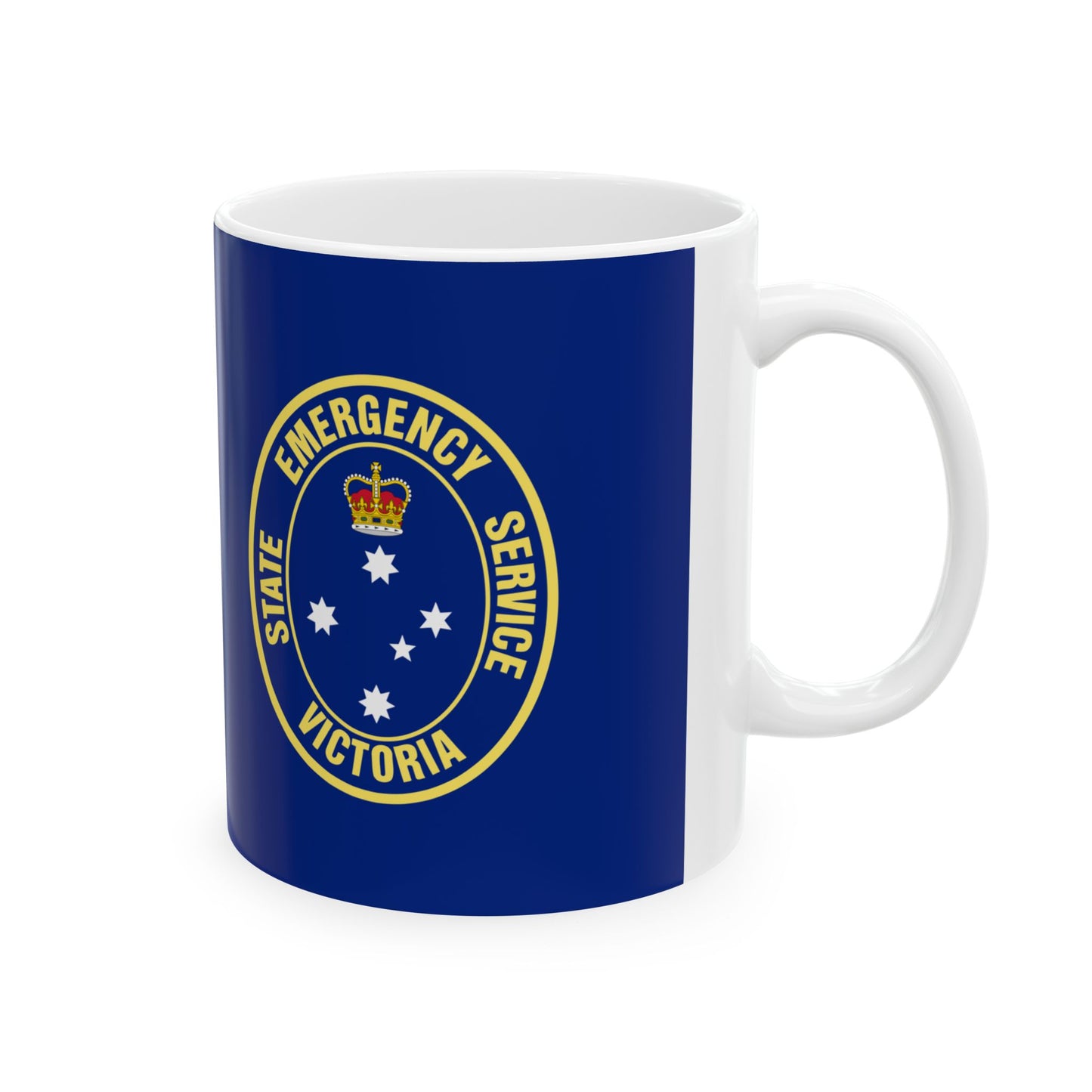 Flag of the Victoria SES (Australia) White Coffee Mug-Go Mug Yourself