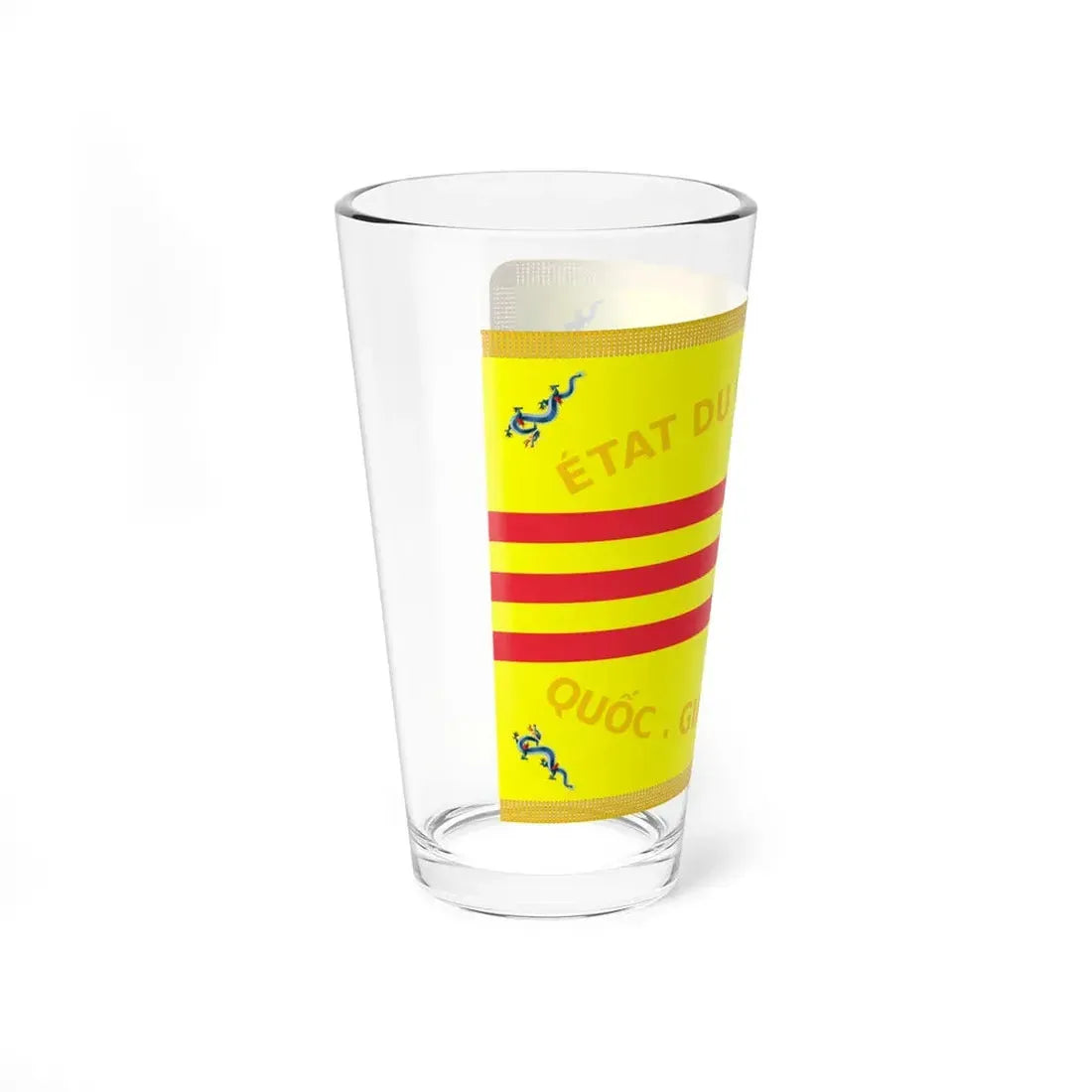 Flag of the Vietnamese National Army (Vietnam) Pint Glass 16oz - Go Mug Yourself
