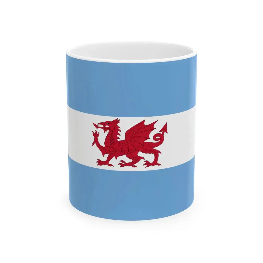 Flag of the Welsh colony in Patagonia (Argentina) White Coffee Mug 11oz - Go Mug Yourself