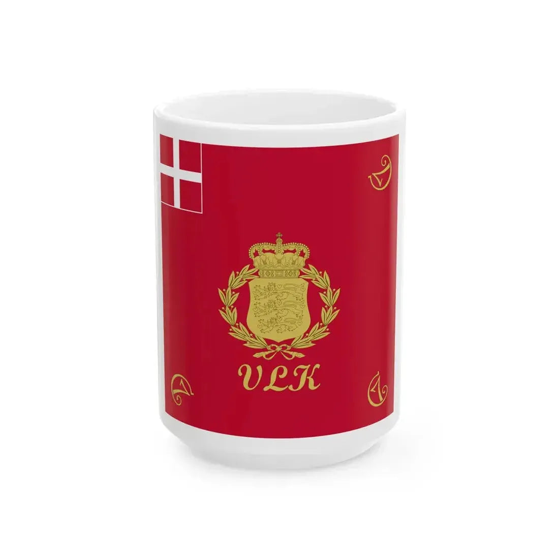 Flag of the Western Regional Command (Denmark) White Coffee Mug 15oz - Go Mug Yourself
