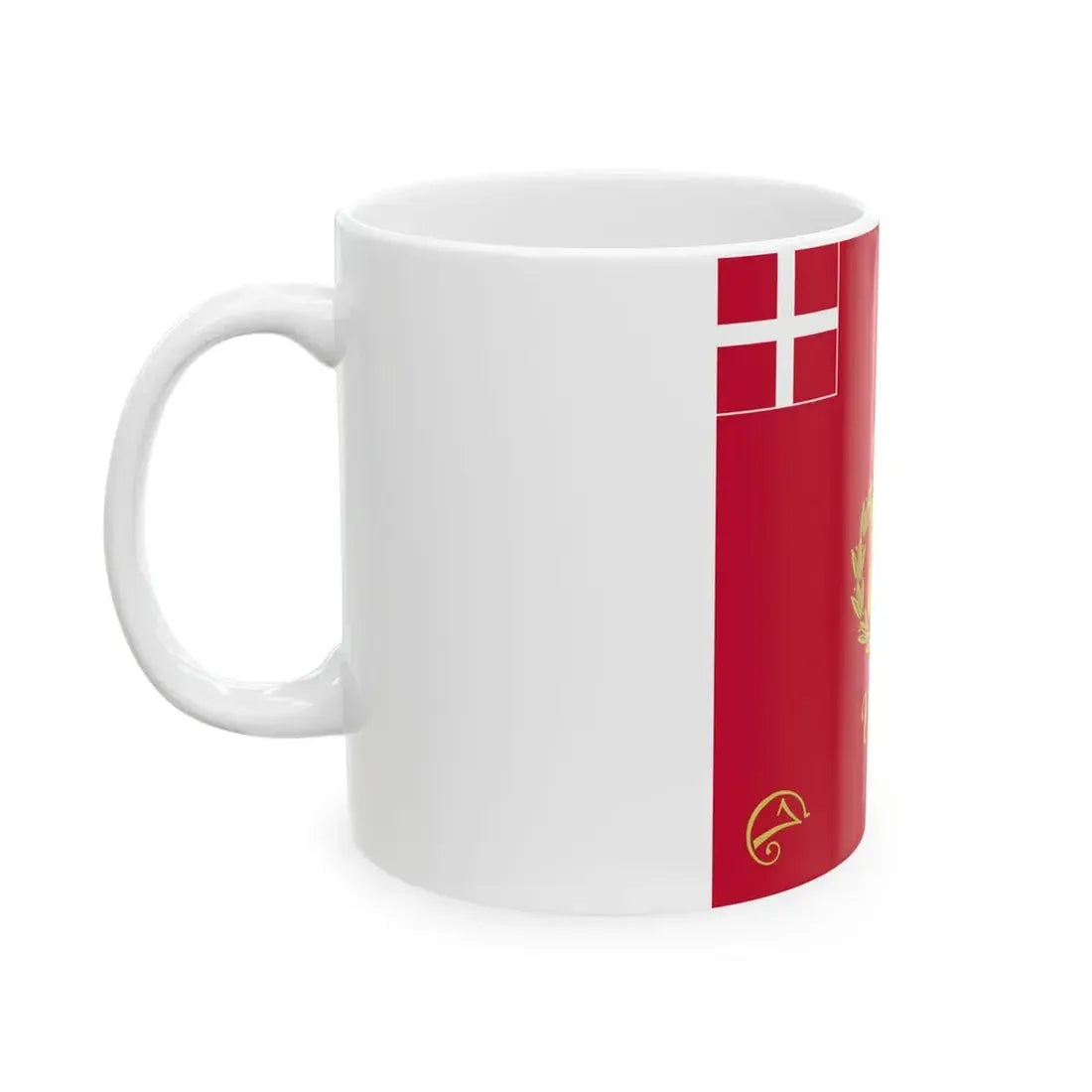 Flag of the Western Regional Command (Denmark) White Coffee Mug - Go Mug Yourself