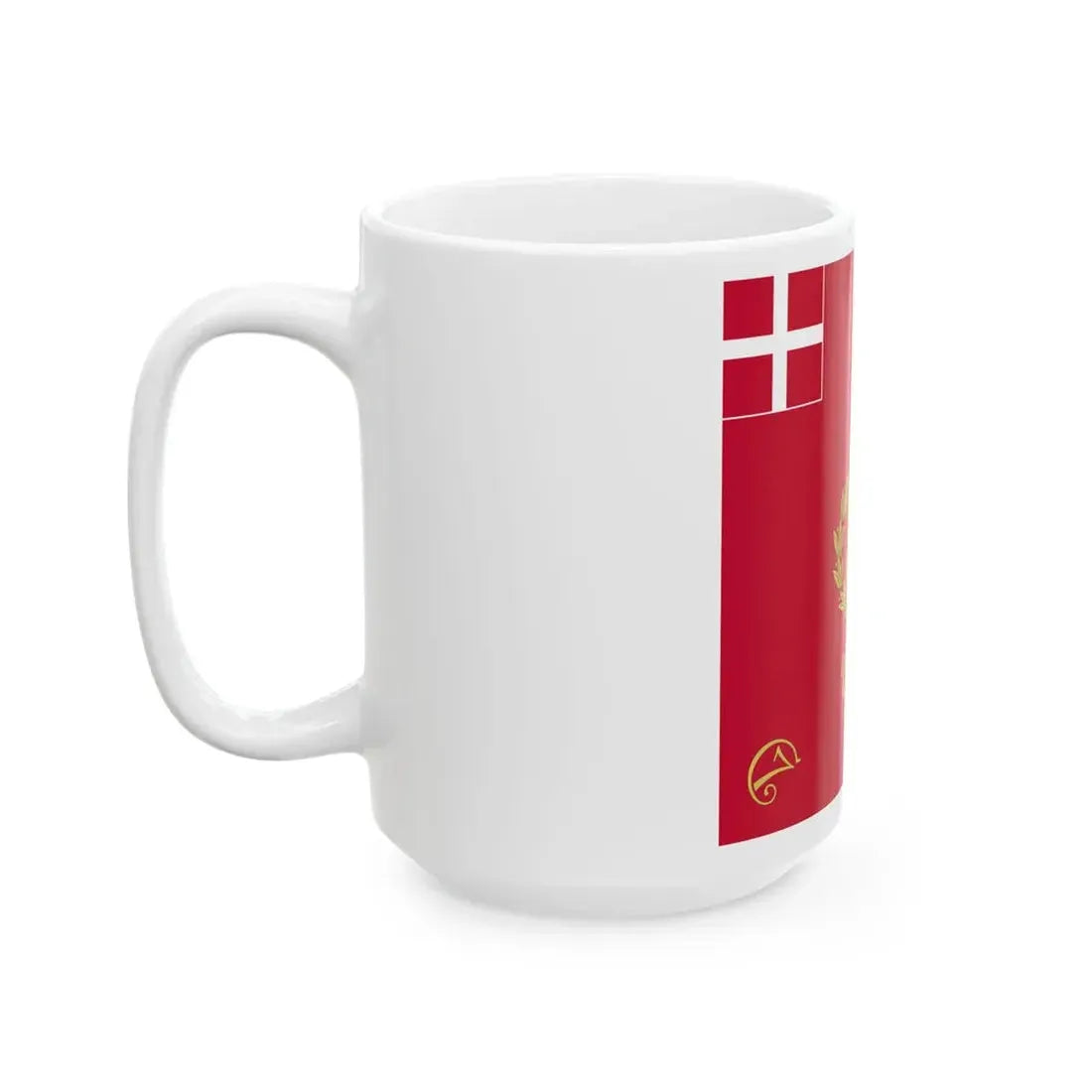 Flag of the Western Regional Command (Denmark) White Coffee Mug - Go Mug Yourself