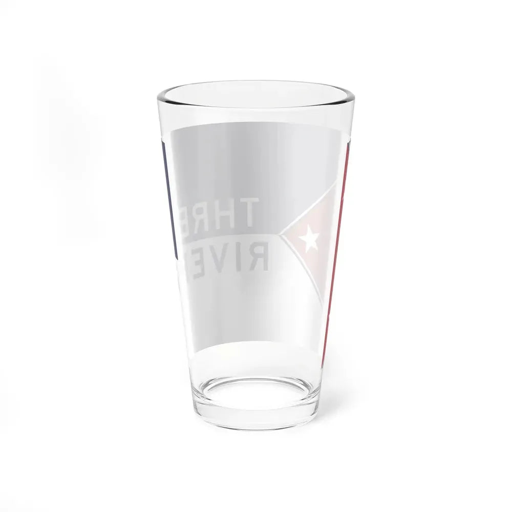 Flag of Three Rivers, Michigan - Pint Glass 16oz - Go Mug Yourself