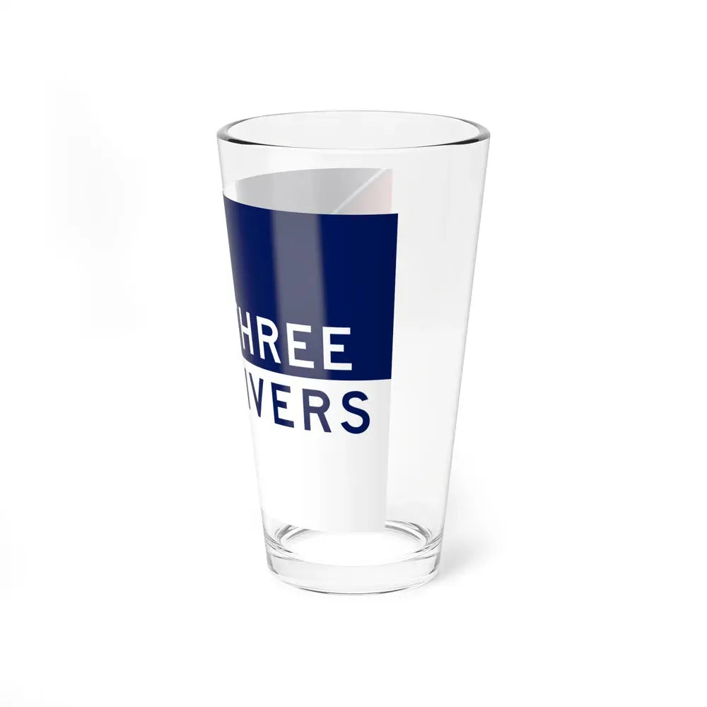 Flag of Three Rivers, Michigan - Pint Glass 16oz - Go Mug Yourself