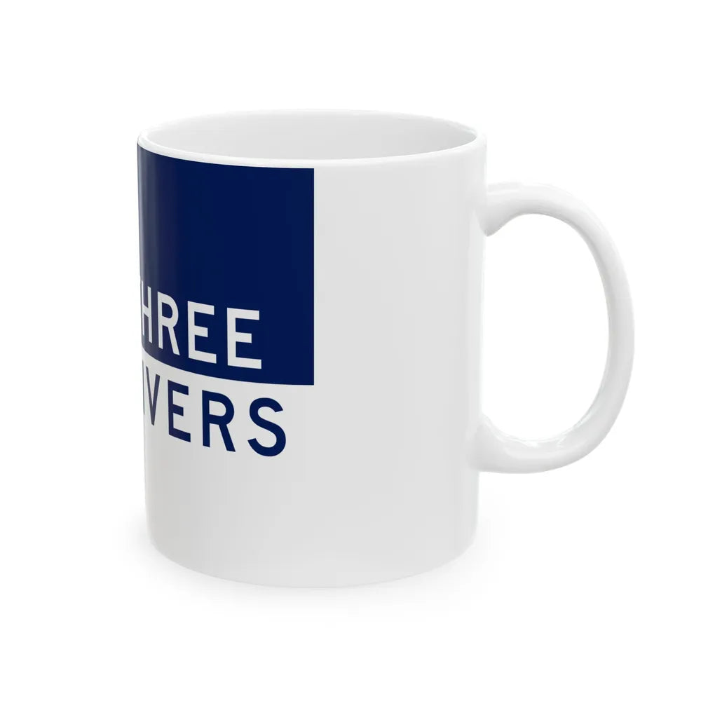 Flag of Three Rivers Michigan (United States) White Coffee Mug - Go Mug Yourself