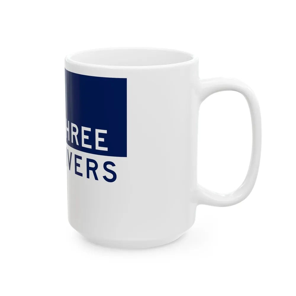 Flag of Three Rivers Michigan (United States) White Coffee Mug - Go Mug Yourself