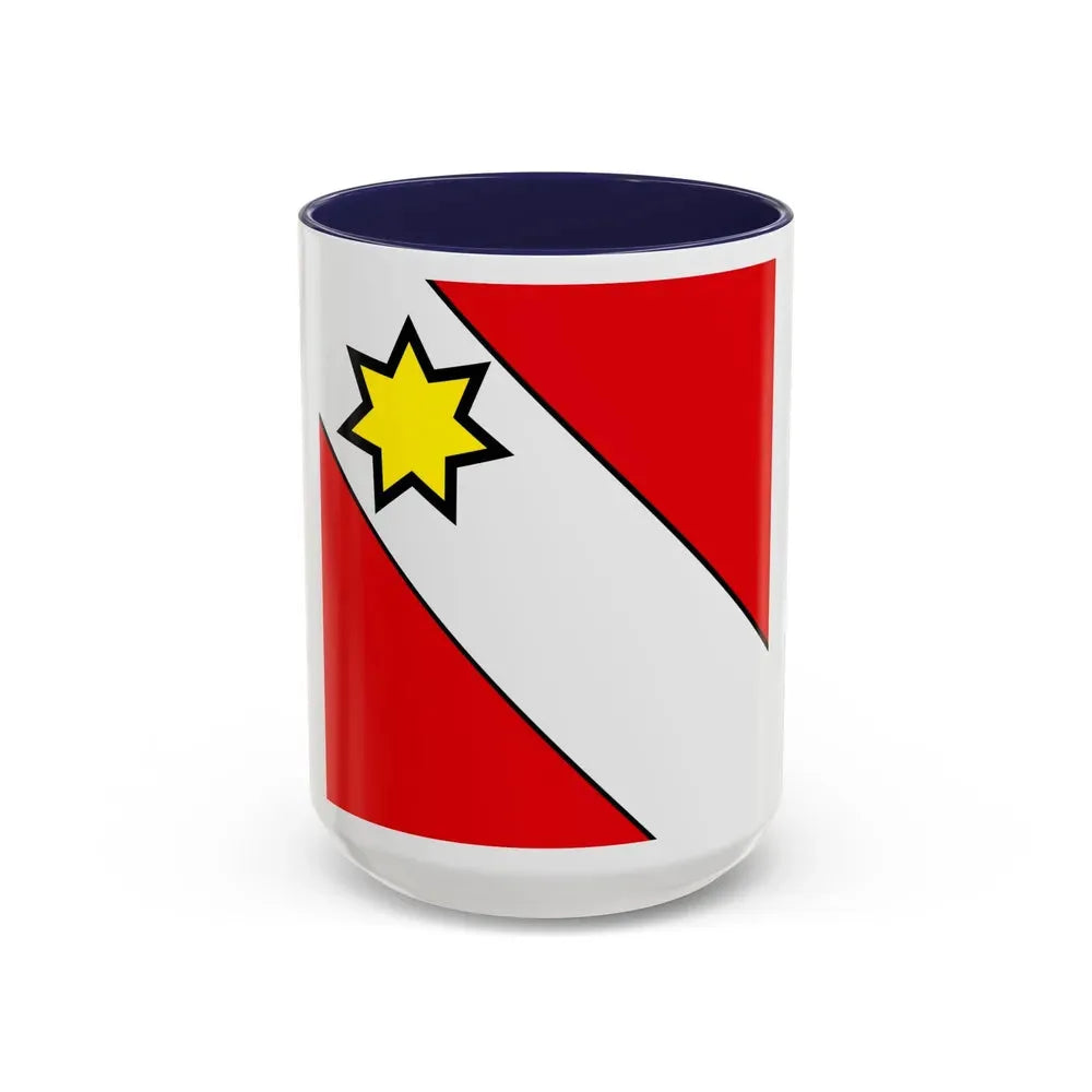 Flag of Thun Switzerland - Accent Coffee Mug 15oz Navy - Go Mug Yourself