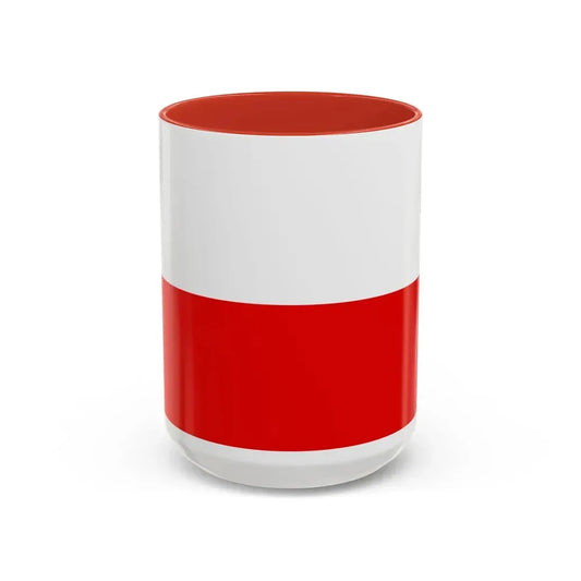 Flag of Thuringia Germany - Accent Coffee Mug 15oz Red - Go Mug Yourself