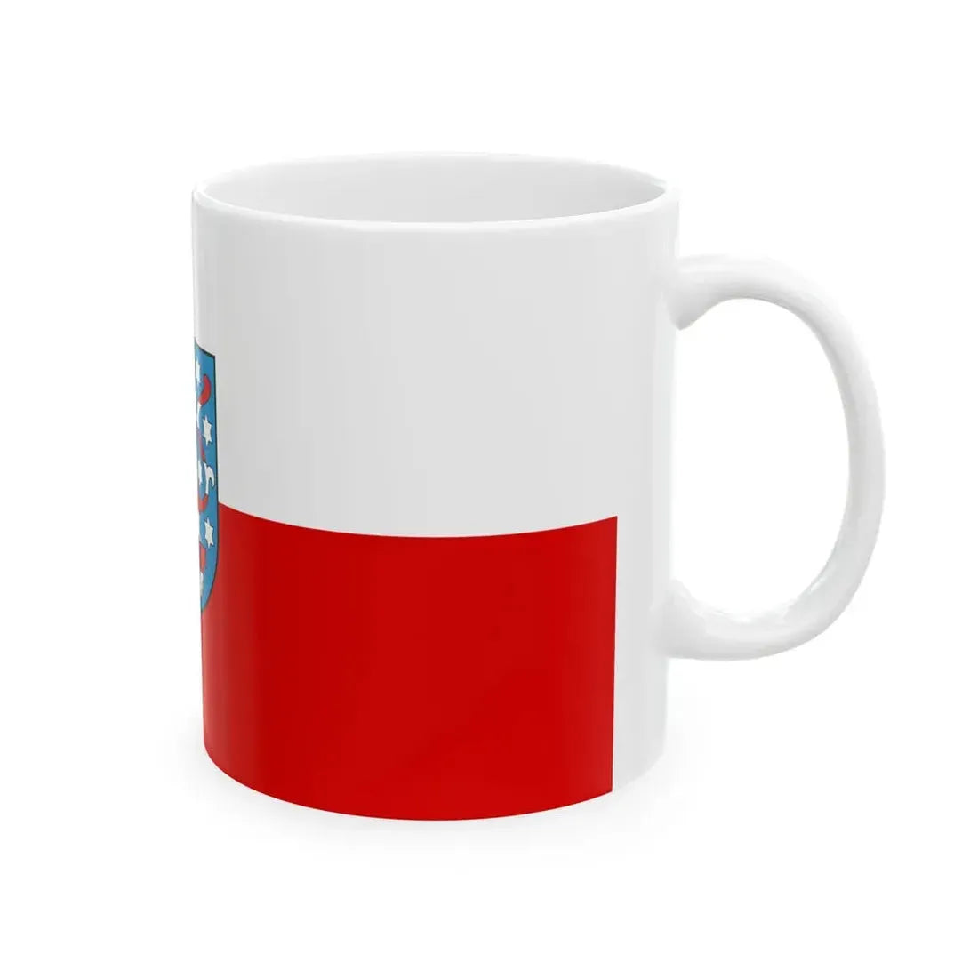 Flag of Thuringia state (Germany) White Coffee Mug - Go Mug Yourself