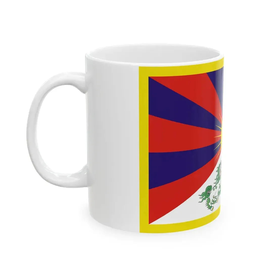Flag of Tibet 3-2 (China) White Coffee Mug - Go Mug Yourself