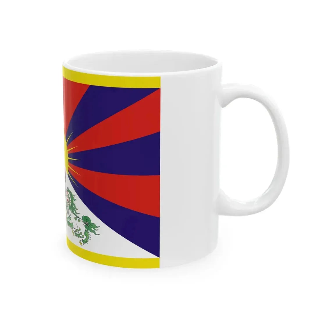 Flag of Tibet 3-2 (China) White Coffee Mug - Go Mug Yourself