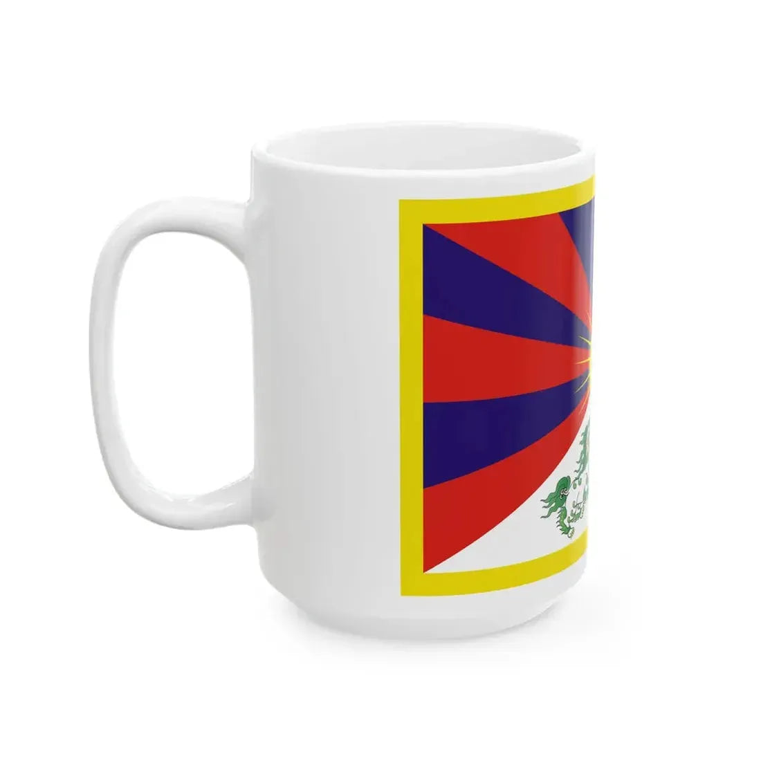 Flag of Tibet 3-2 (China) White Coffee Mug - Go Mug Yourself