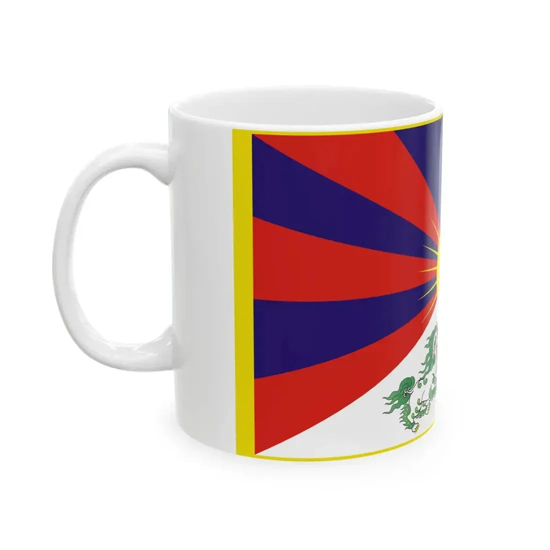 Flag of Tibet (China) White Coffee Mug - Go Mug Yourself