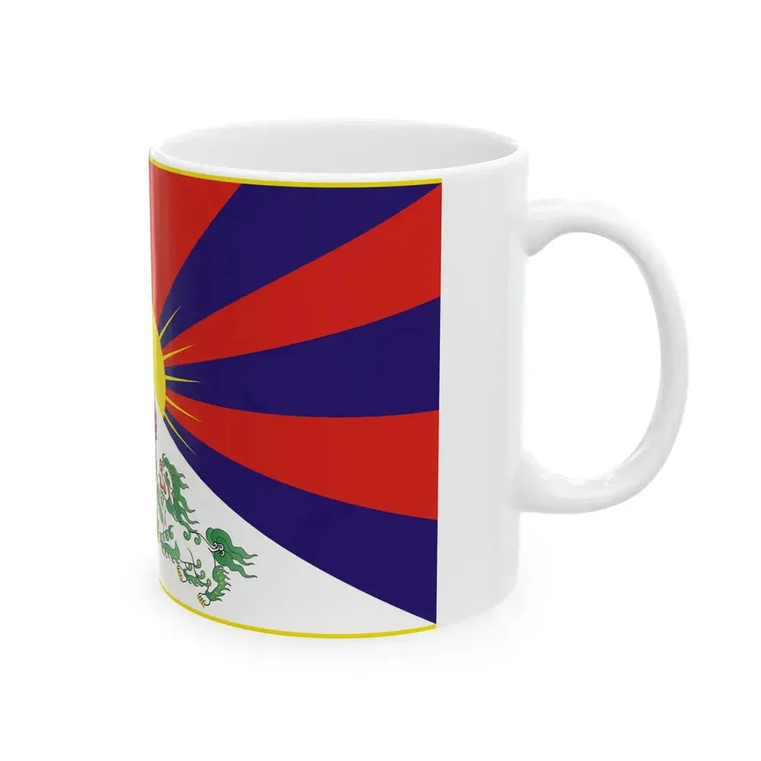 Flag of Tibet (China) White Coffee Mug - Go Mug Yourself