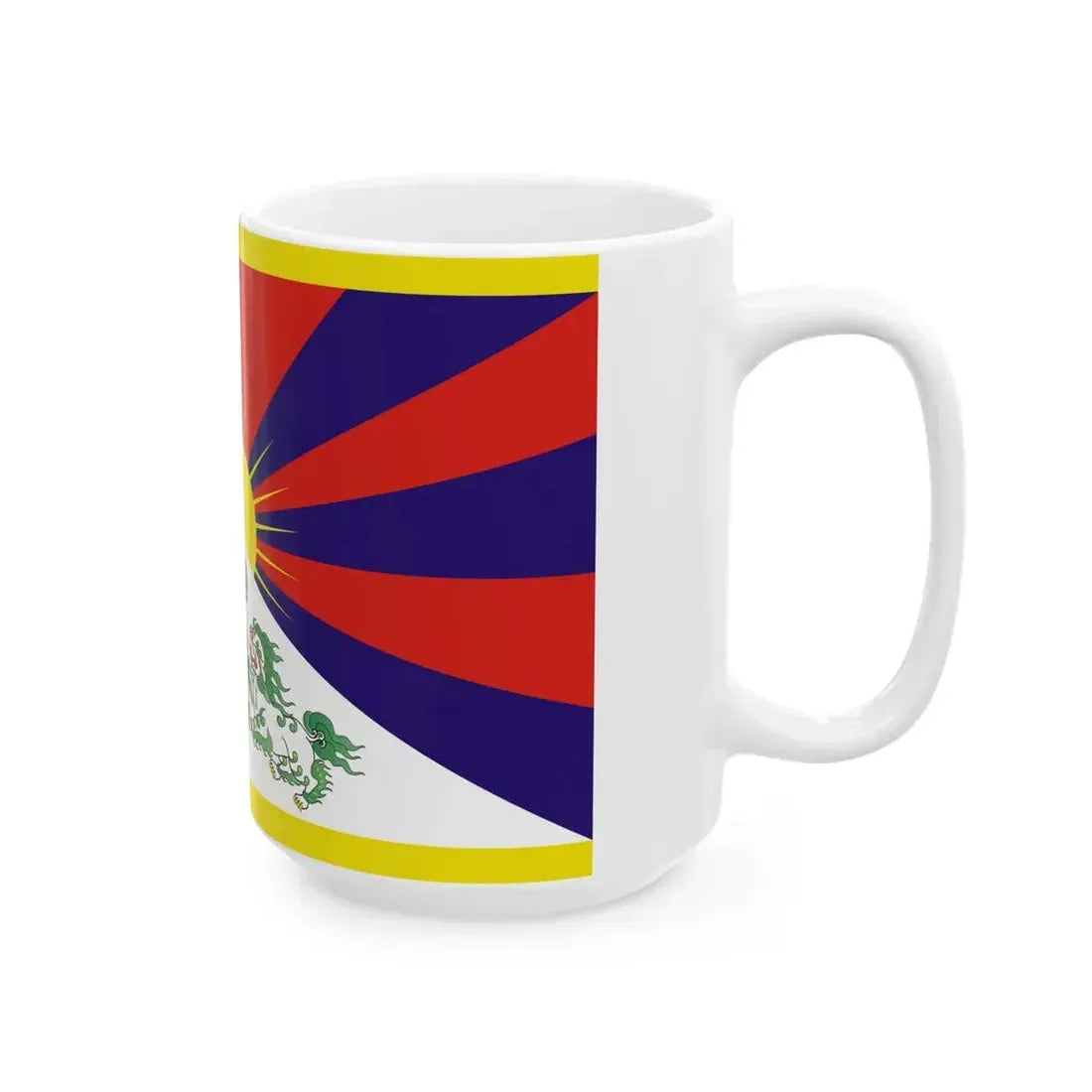 Flag of Tibet (China) White Coffee Mug - Go Mug Yourself