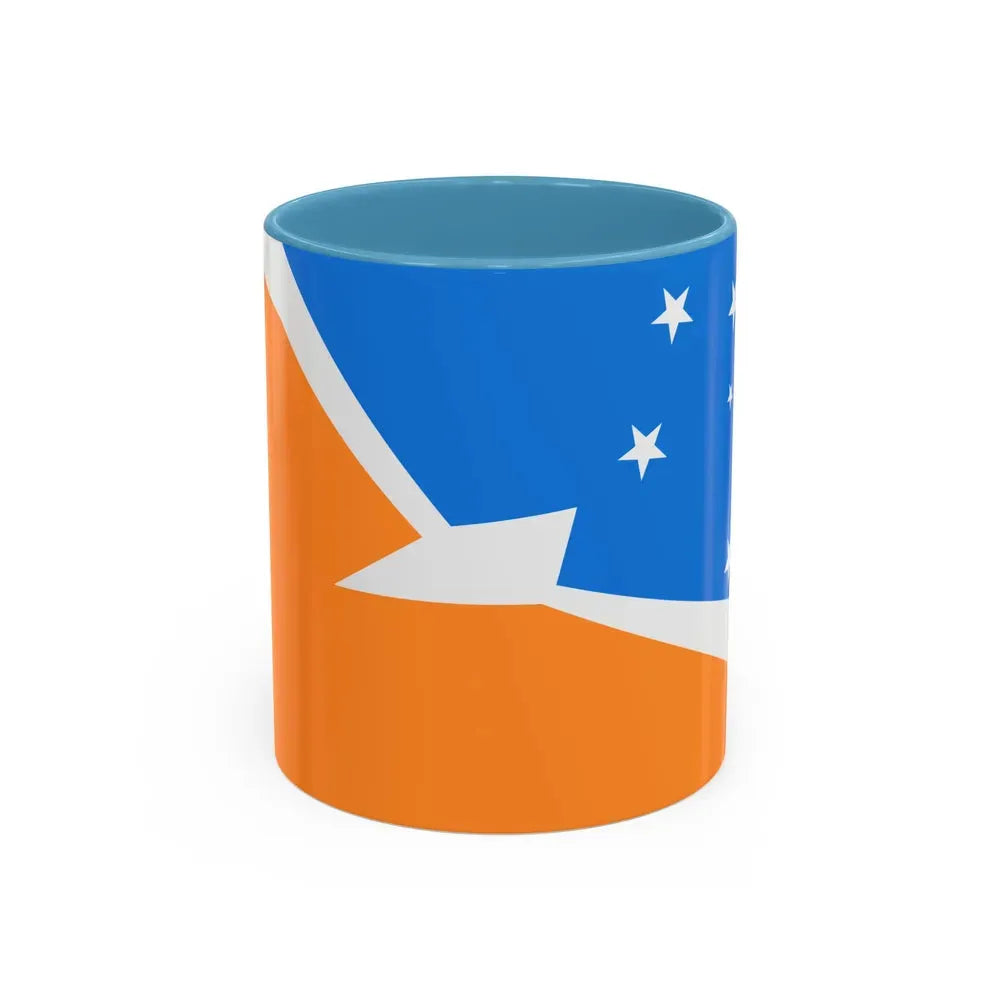 Flag of Tierra del Fuego Province Argentina - Accent Coffee Mug 11oz Light Blue - Go Mug Yourself