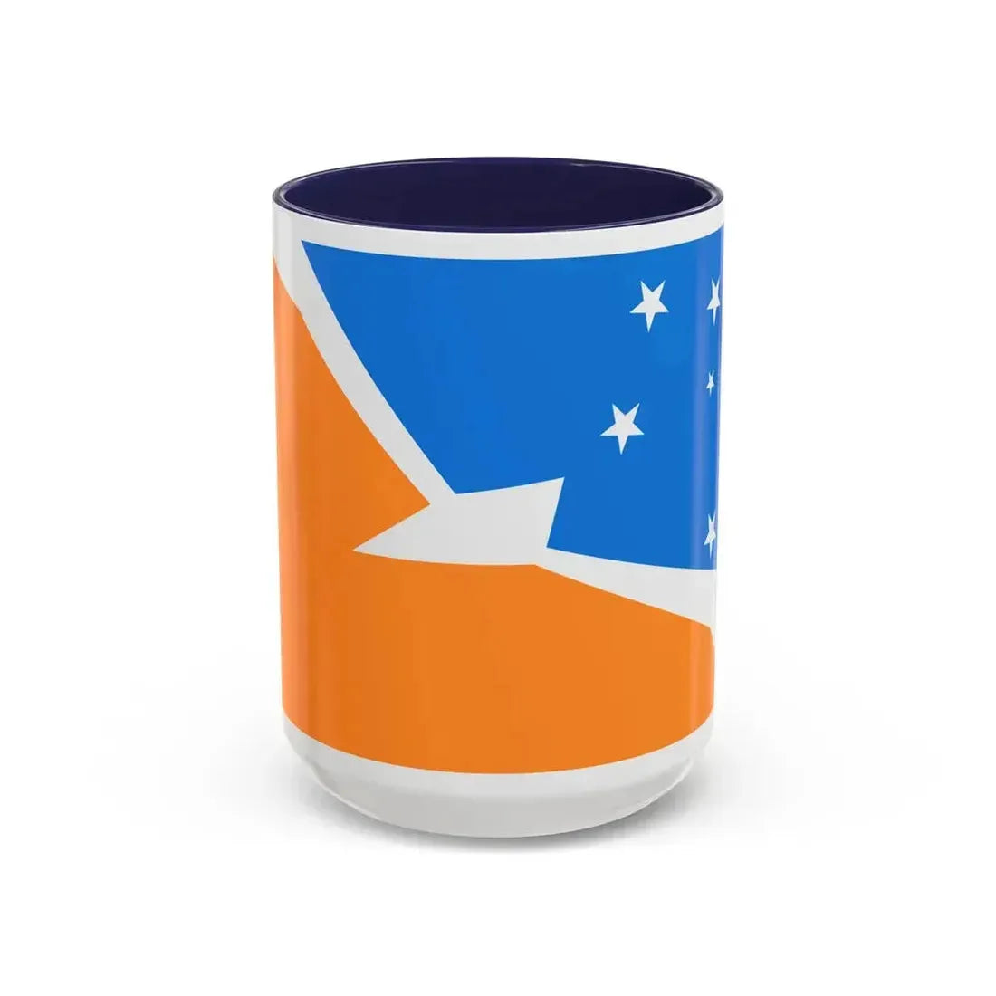 Flag of Tierra del Fuego Province Argentina - Accent Coffee Mug 15oz Navy - Go Mug Yourself