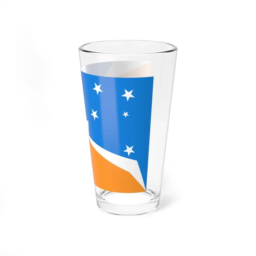 Flag of Tierra del Fuego Province Argentina - Pint Glass 16oz - Go Mug Yourself