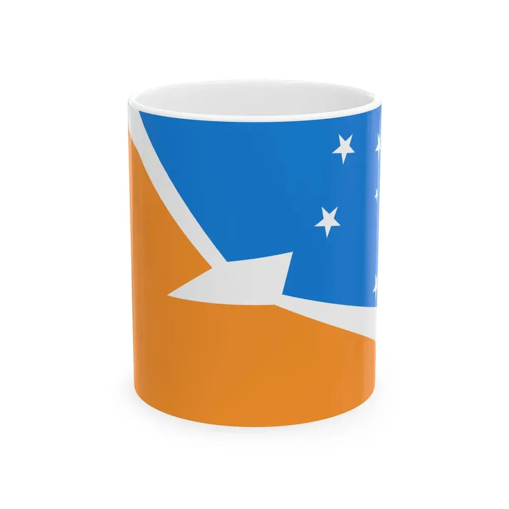 Flag of Tierra del Fuego Province Argentina - White Coffee Mug 11oz - Go Mug Yourself
