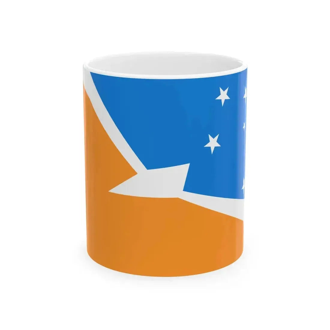 Flag of Tierra del Fuego Province Argentina - White Coffee Mug 11oz - Go Mug Yourself