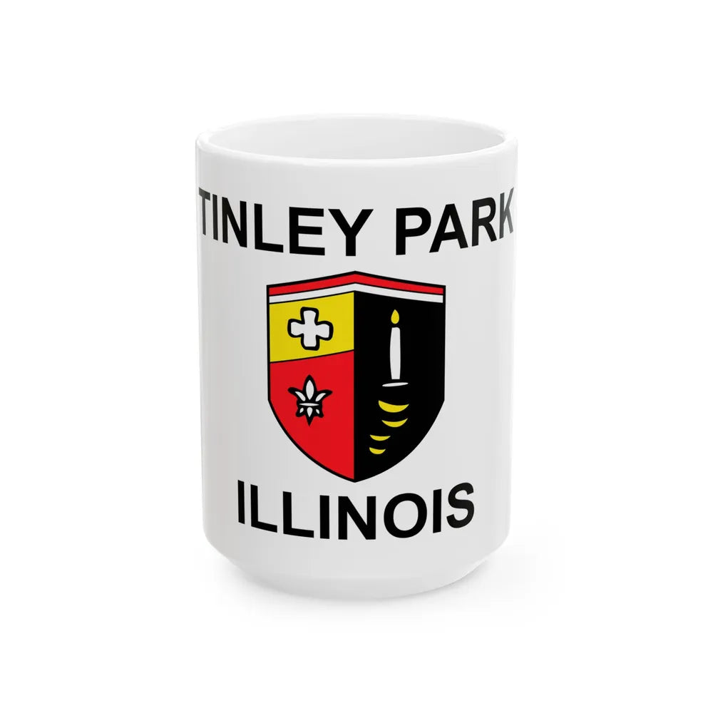 Flag of Tinley Park Illinois (United States) White Coffee Mug 15oz - Go Mug Yourself
