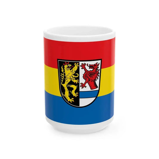 Flag of Tirschenreuth Germany - White Coffee Mug 15oz - Go Mug Yourself