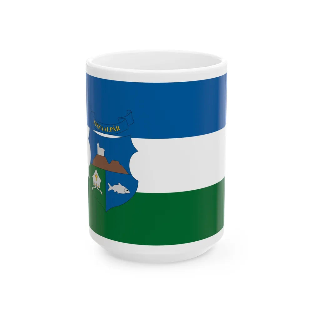Flag of Tiszaalpar (Hungary) White Coffee Mug 15oz - Go Mug Yourself