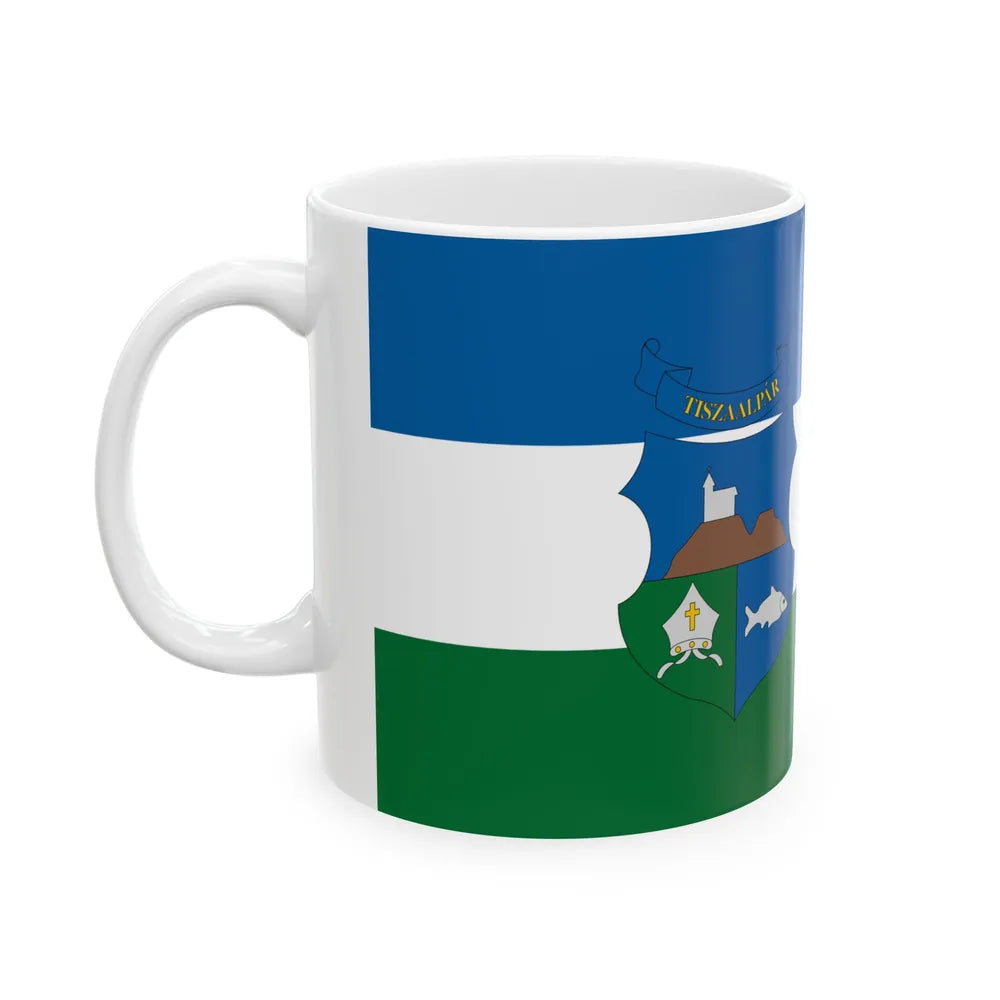 Flag of Tiszaalpar (Hungary) White Coffee Mug - Go Mug Yourself