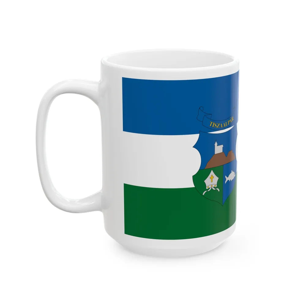 Flag of Tiszaalpar (Hungary) White Coffee Mug - Go Mug Yourself