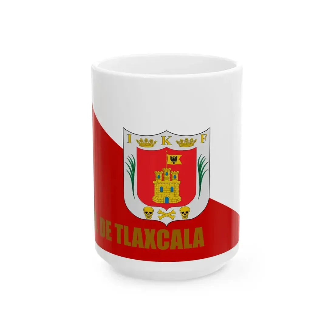 Flag of Tlaxcala (Mexico) White Coffee Mug 15oz - Go Mug Yourself