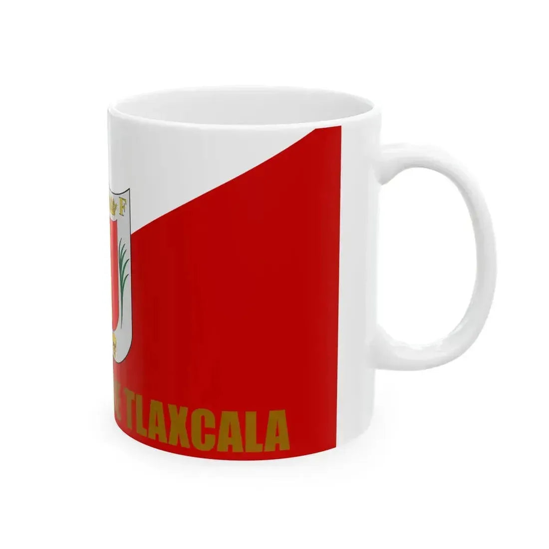 Flag of Tlaxcala reverse side (Mexico) White Coffee Mug - Go Mug Yourself