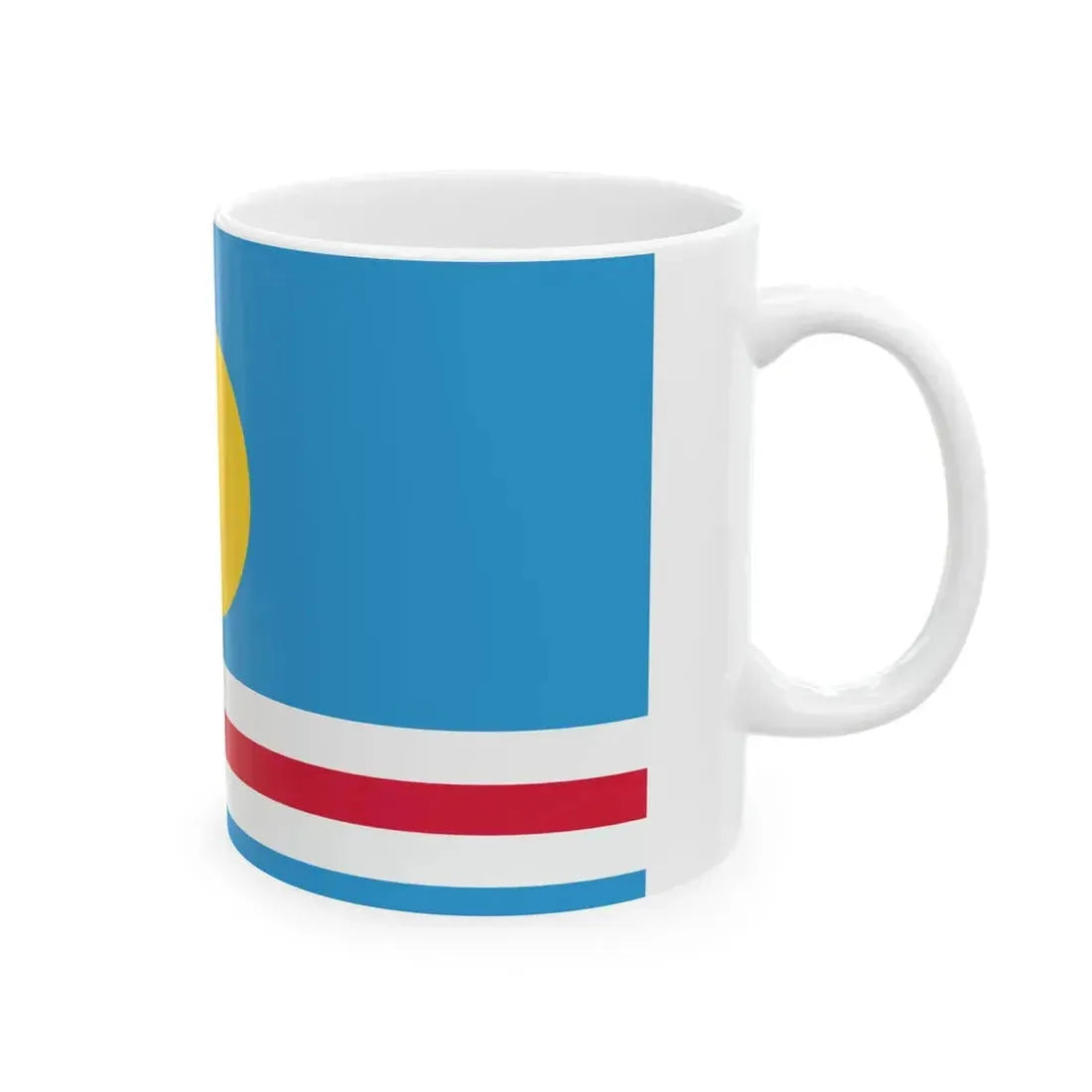 Flag of Toktogul District (Kyrgyzstan) White Coffee Mug - Go Mug Yourself