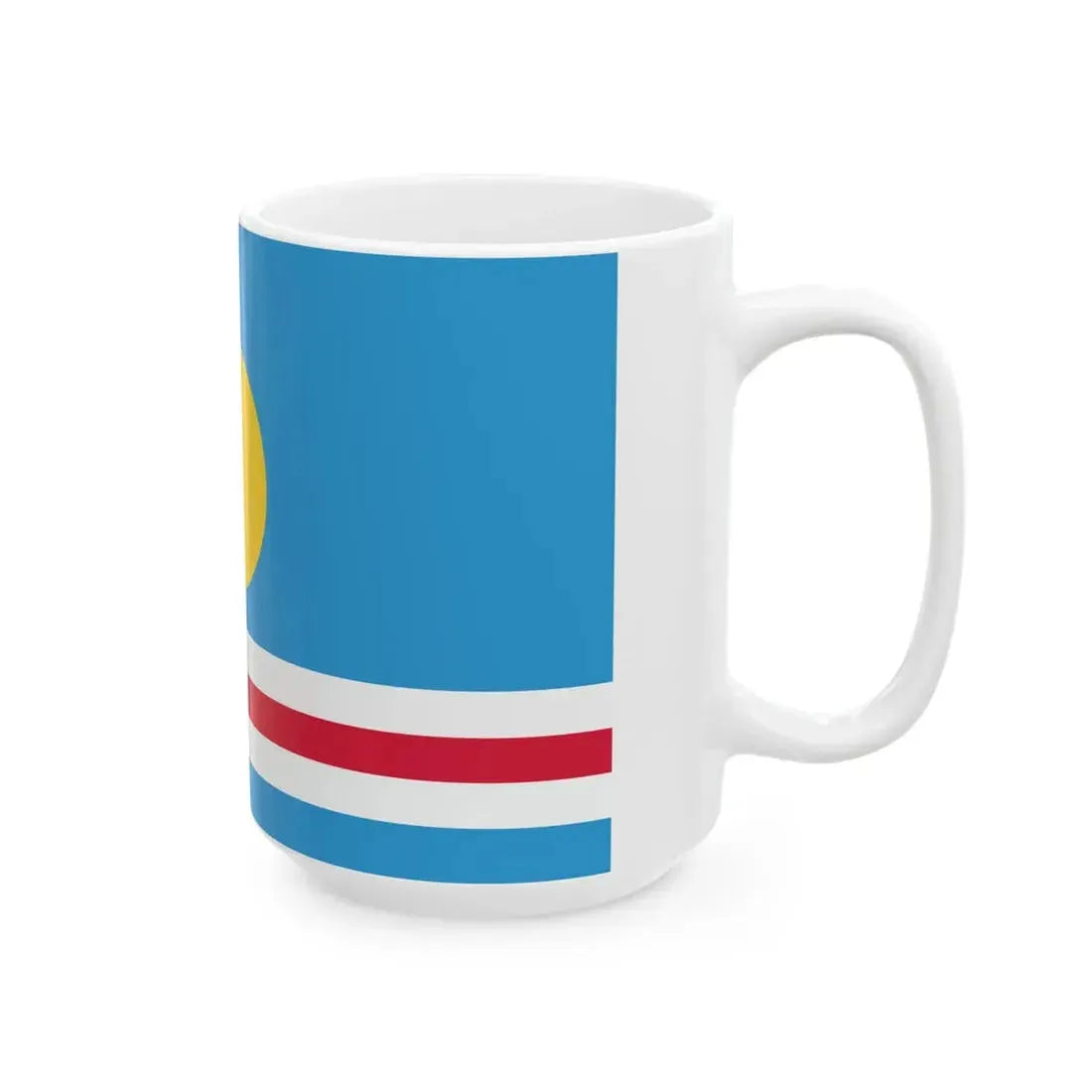 Flag of Toktogul District (Kyrgyzstan) White Coffee Mug - Go Mug Yourself