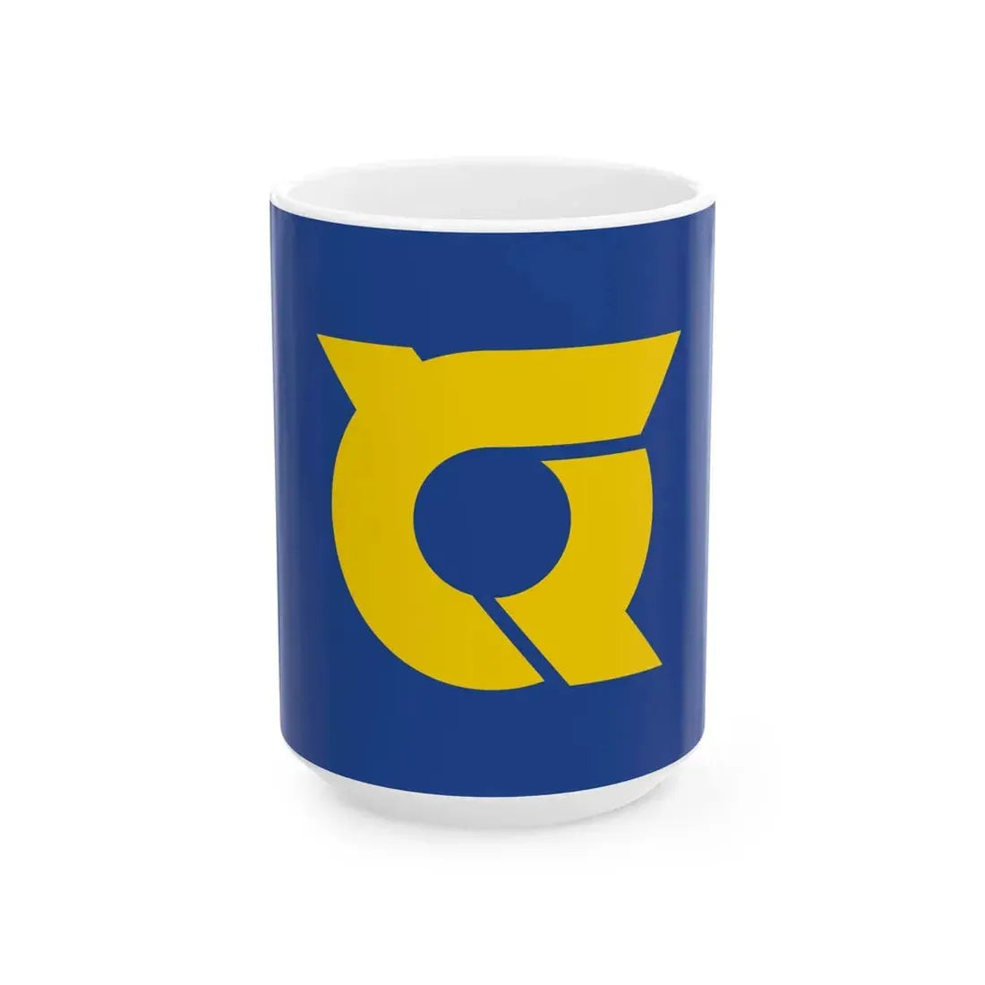 Flag of Tokushima Prefecture (Japan) White Coffee Mug 15oz - Go Mug Yourself